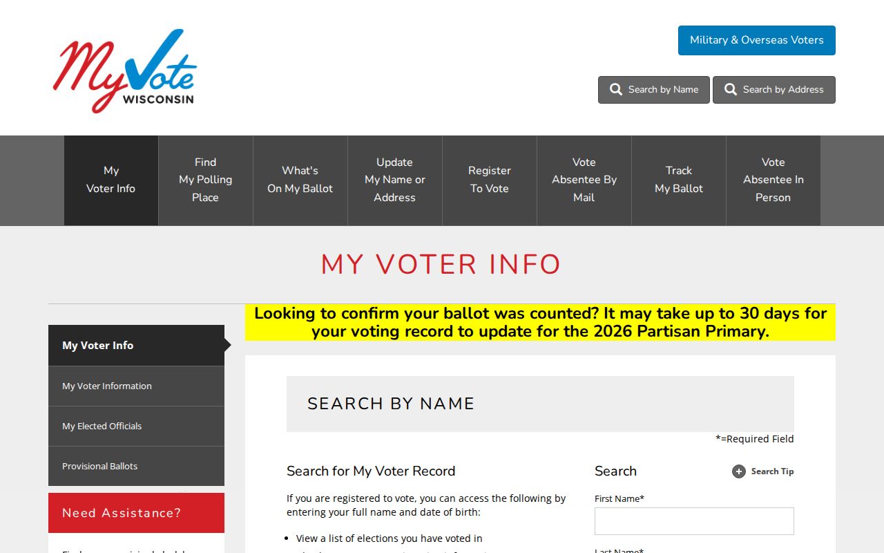 Appleton residents directory Wisconsin MyVote lookup